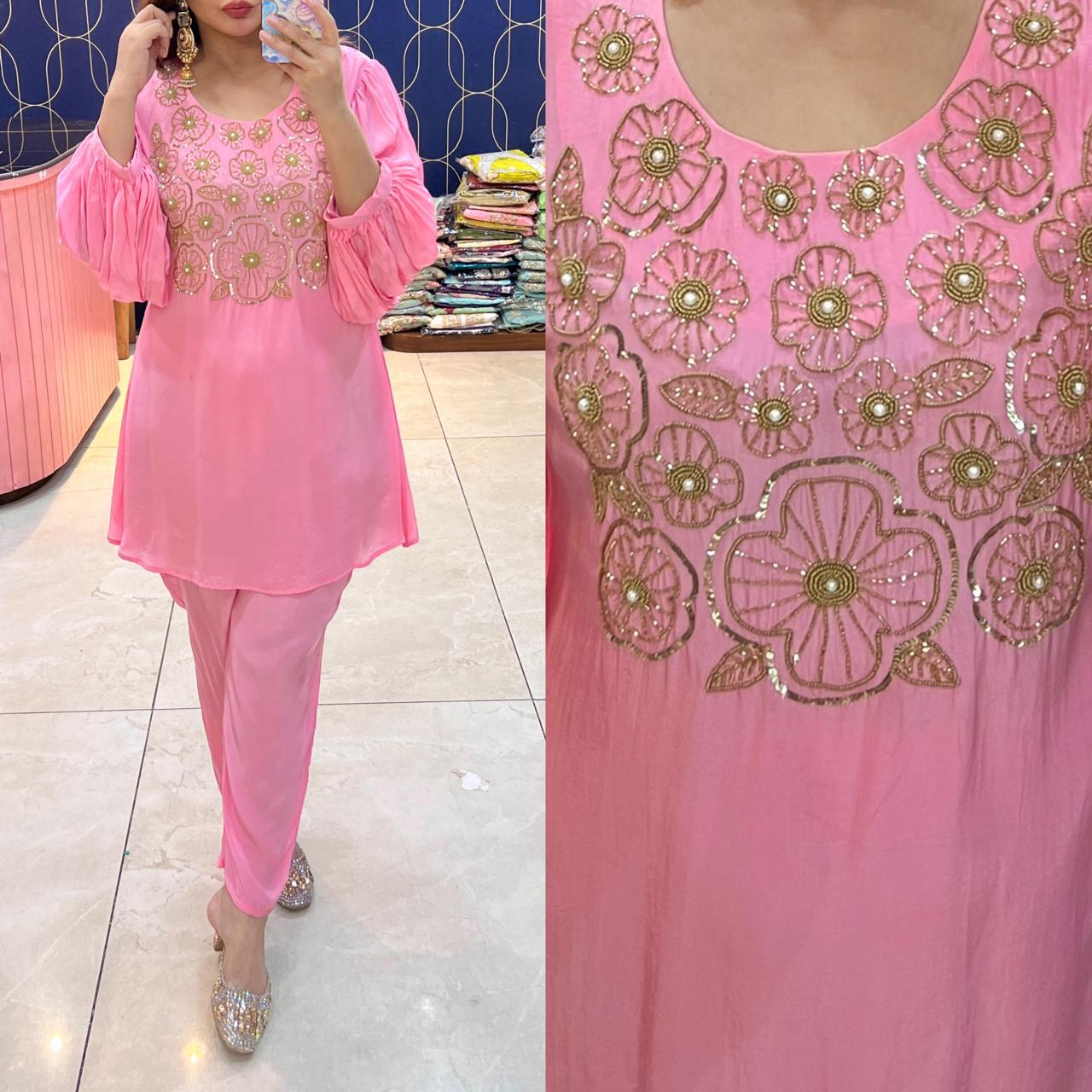 π« ARTICLE 1820 β Pure Crepe Fabric Cord Set π«