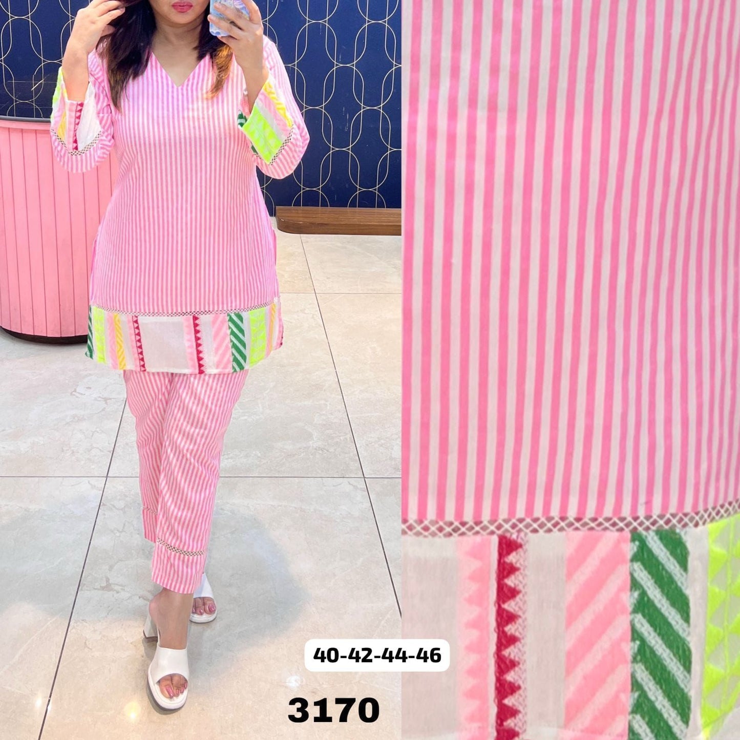 Article 3170 – Pure Cotton Designer Cord Set for Women | Sizes 40–46 | Urban Closet