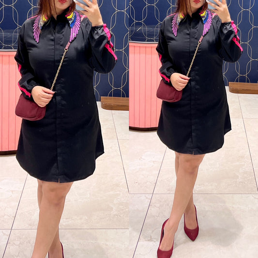 Rutba Khan – Article 2730 Premium Imported Fabric Tunic with Handwork | Sizes 38–46