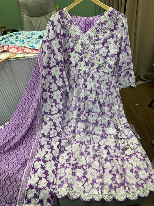 Cotton Anarkali Suit – Premium Quality | Sale | Urban Closet