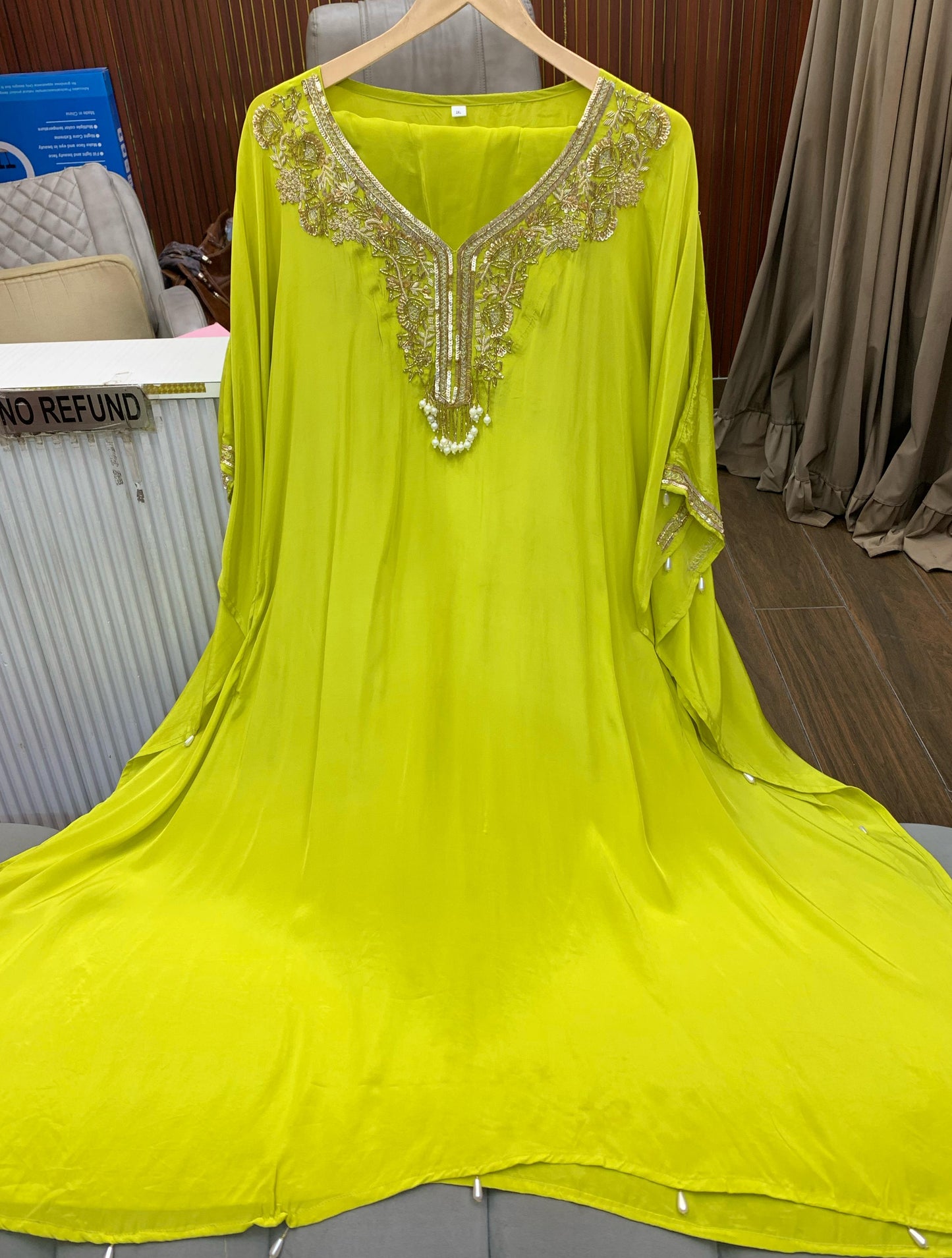 Article 1677 – Premium Pure Crepe Handwork Kaftan for Women | Elegant Festive Wear | Sizes 40–46