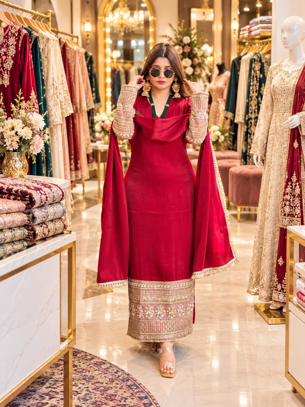 Code-2751 // DILBAR Three Piece Pakistani Suit
