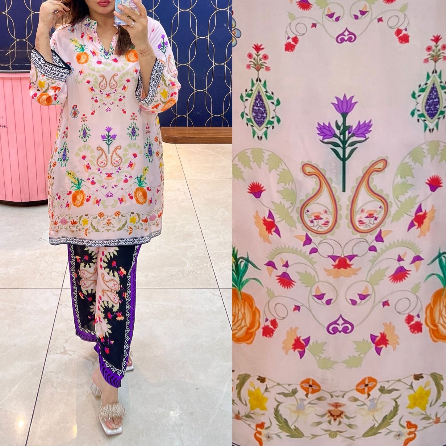 Article 1782 – Pure Viscose Crepe Shirt & Pant Set