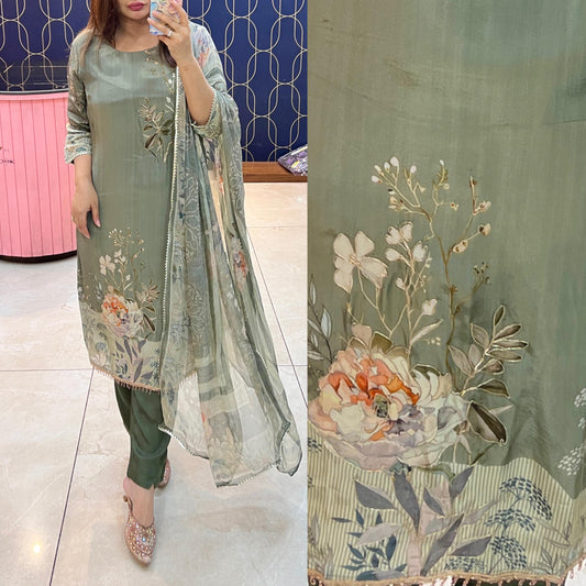 Article 1815– Beautiful Digital Printed Crepe Suit | Premium Ethnic Wear