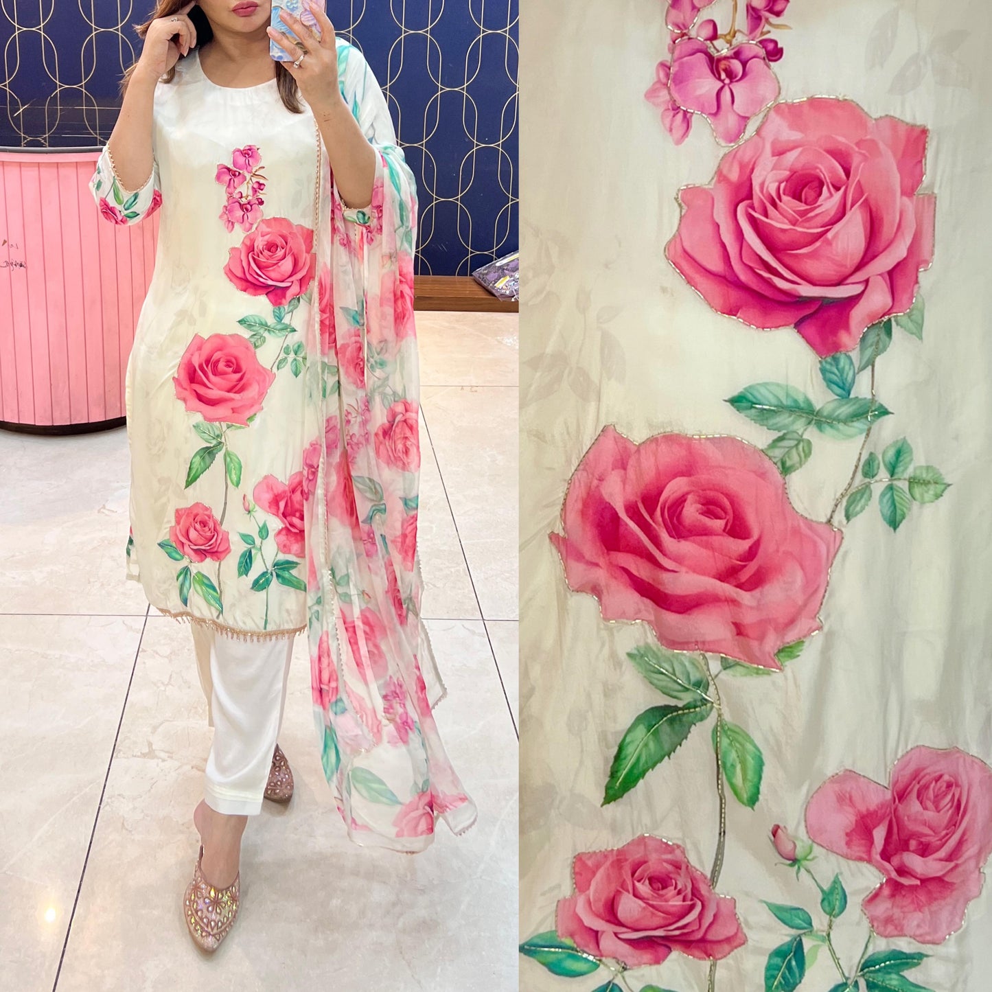 Article 1812 – Beautiful Digital Printed Crepe Suit | Premium Ethnic Wear