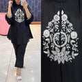 Article 1275 – Chiffon Sleeves Cord Set with Handwork & Designer Pant | Urban Closet