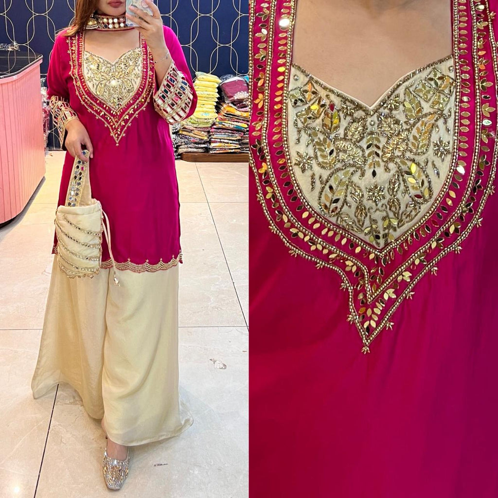Article 1824 – Cotton Silk Party Wear Co-ord Set | Sizes L to 3XL