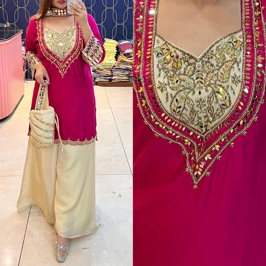 Article 1824 – Cotton Silk Party Wear Co-ord Set | Sizes L to 3XL