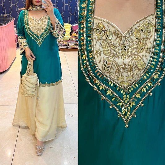 Article 1824 – Cotton Silk Party Wear Co-ord Set | Sizes L to 3XL