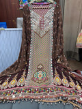 Article 1826 – Luxury Pure Crepe Kaftan with Handcrafted Gotta Patti Embroidery | Sizes 40–46 | Urban Closet