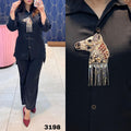 Article 3198 – Imported Silk Designer Cord Set with Embroidery | Sizes 40–44 | Urban Closet