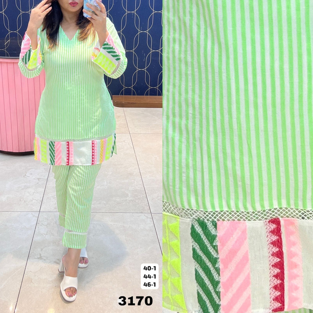 Article 3170 – Pure Cotton Designer Cord Set for Women | Sizes 40–46 | Urban Closet