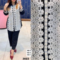 Article 3023 – Premium Georgette Crochet Cordset for Women | Designer Co-ord Set | Sizes 40–44