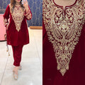 Article 1166 – Pure Velvet Potli Cordset with Premium Embroidery | Sizes 40–46
