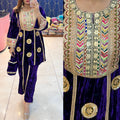 Article-1084 Pure Crushed Velvet Potli Cordset with Gota & Lace Work | Premium Velvet Suit Set | Sizes 40–46