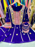 Article 1084 – Pure Velvet Potli Cordset with Gota & Lace Work | Premium Designer Velvet Suit Set | Sizes 40–46