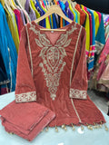 Article 1059 – Premium Pure Velvet Embroidered Cordset | Sizes 40–46