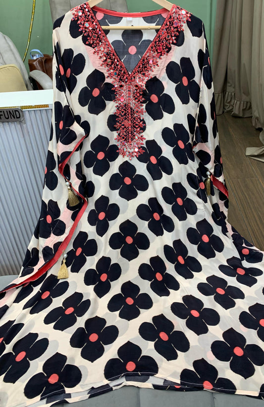 Article 1596 – Pure Crepe Digital Printed Suit | Sizes L to 3XL