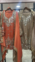 1957 heavy mirror sharara suit