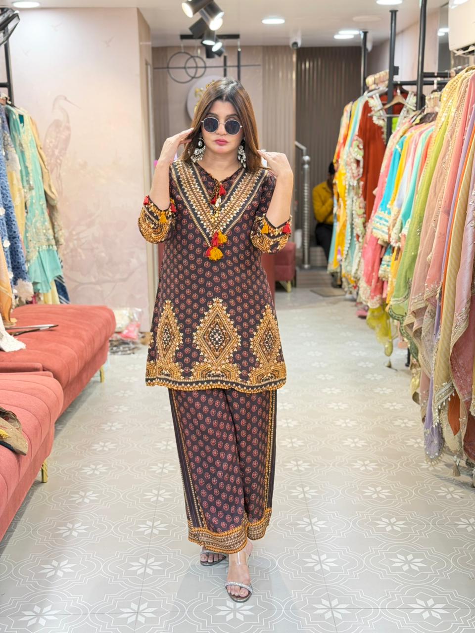 Printed cotton co-ord set
