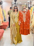 Heavy Real Mirror Work Suit with Sharara & Dupatta | Premium Festive Wear