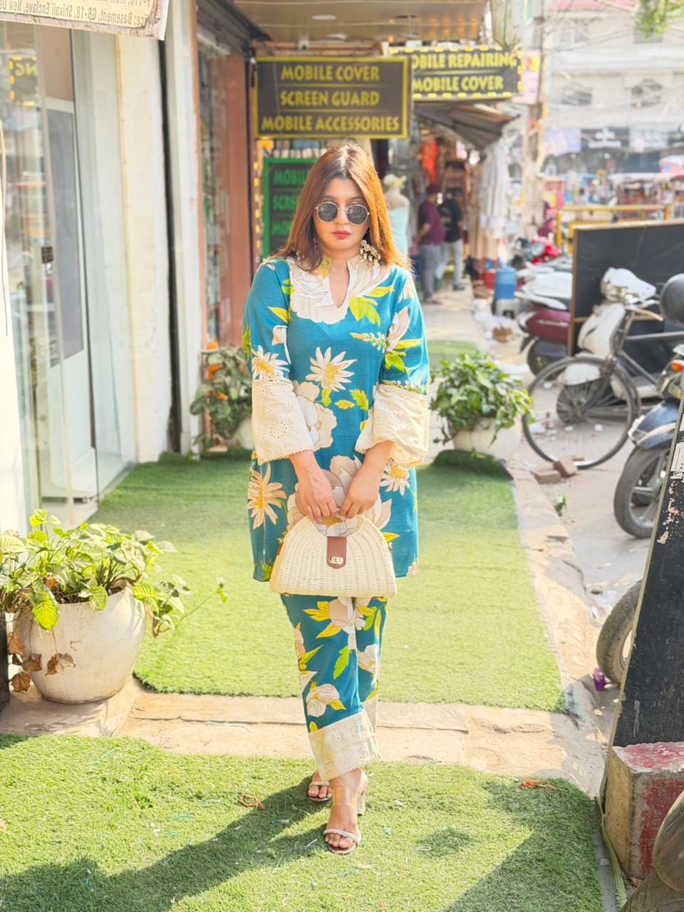 Printed cotton co-ord set
