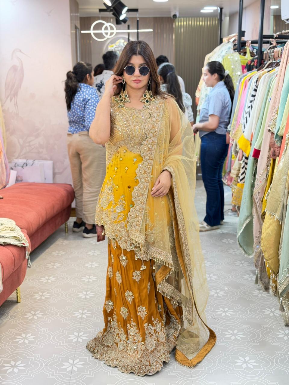 Indo westren 3piece suit with full handwork detailing