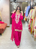 Natural Crepe Co-ord set with farshi salwar and gotta work..