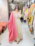 Dual Tone Anarkali with gotta patti detailing