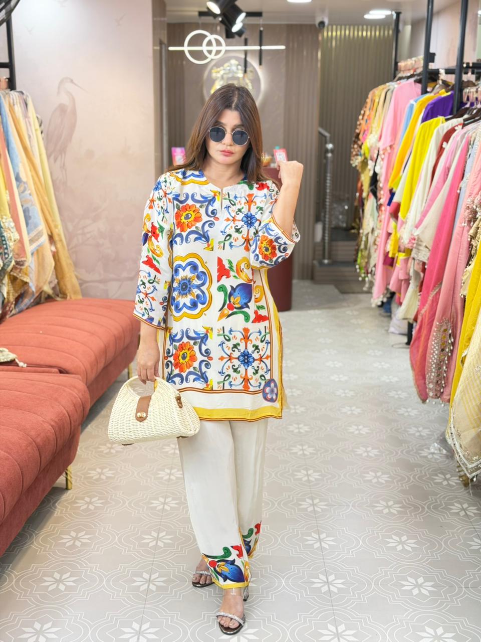 Digital Print Crepe Co-ord Set