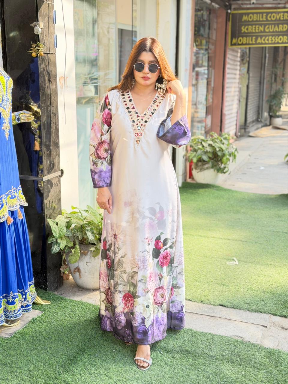Long Dress with original mirror work