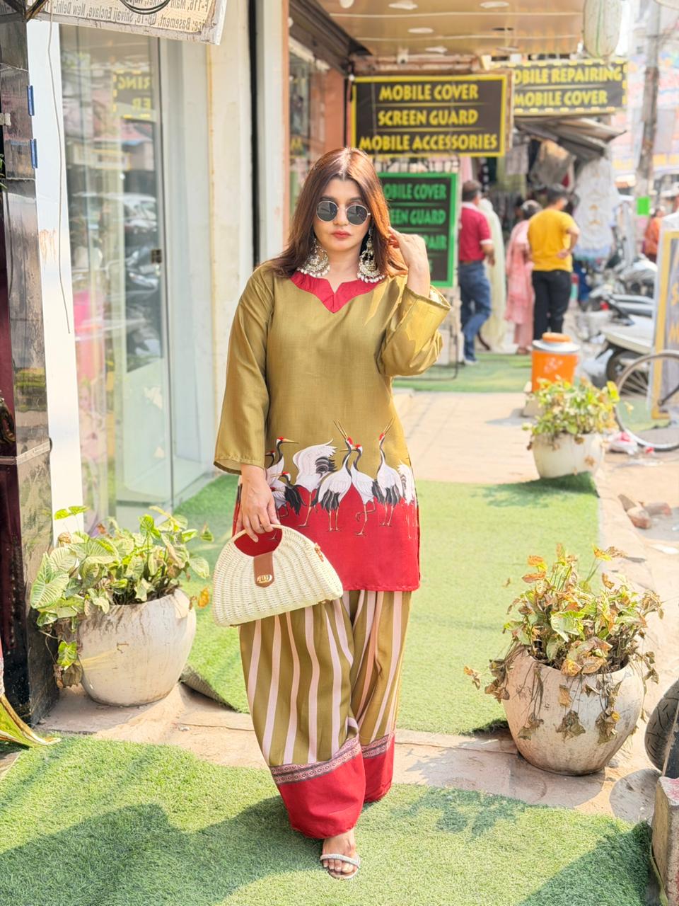 Cotton Cord Set with Farshi Salwar