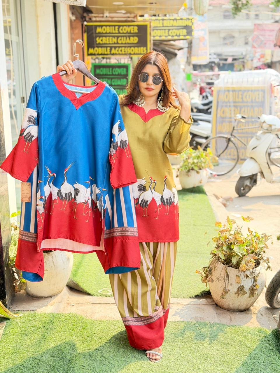 Cotton Cord Set with Farshi Salwar