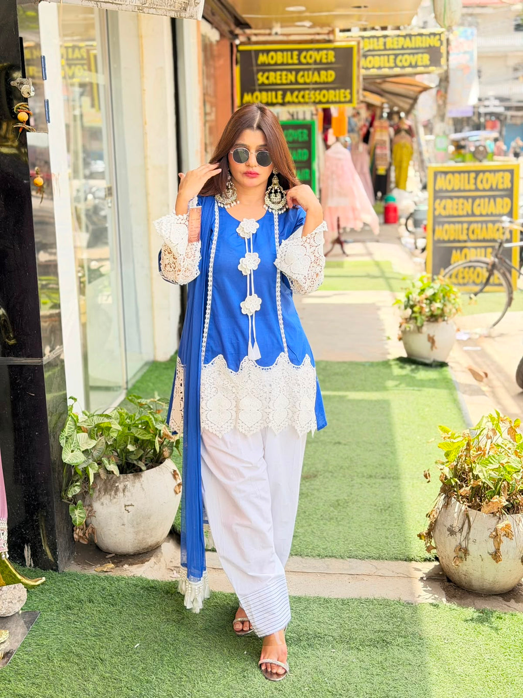 Cotton farshi salwar co-ord set with dupatta