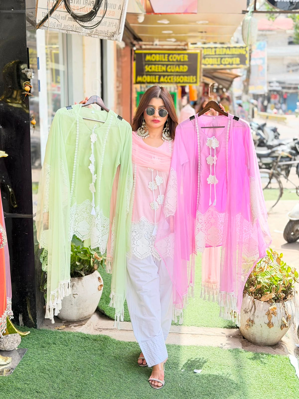 Cotton farshi salwar co-ord set with dupatta