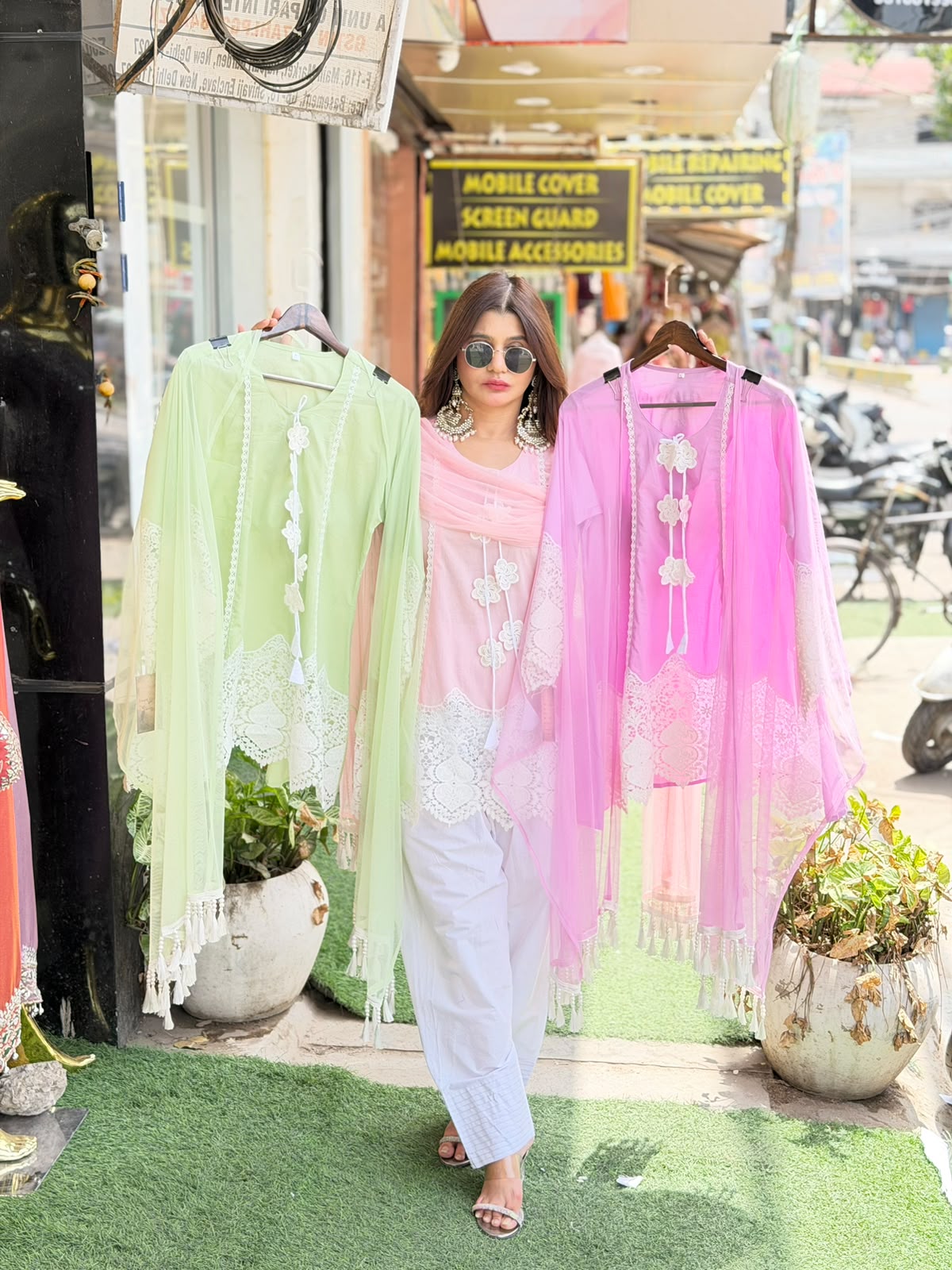 Cotton farshi salwar co-ord set with dupatta