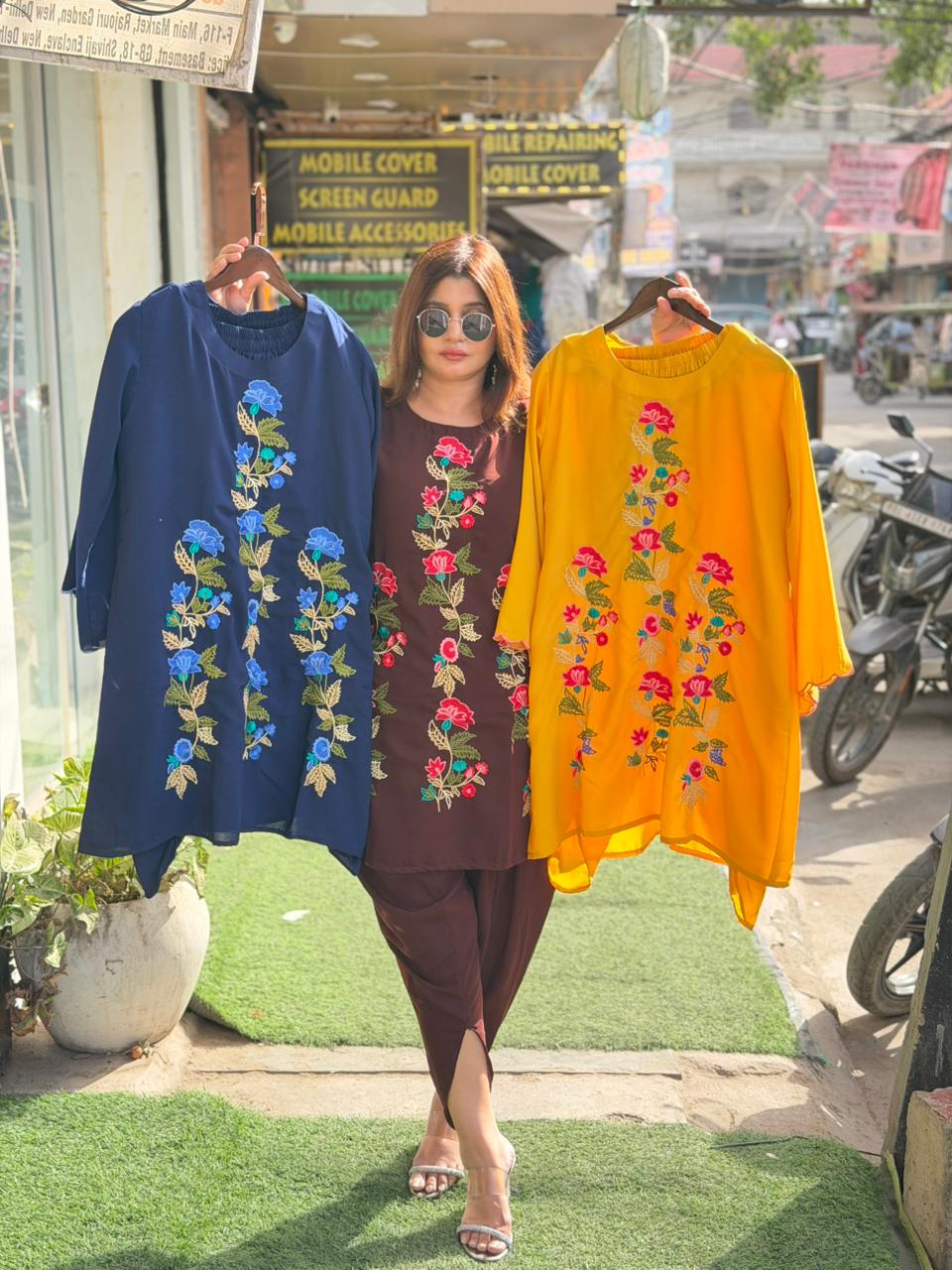 Pure Pakistani Cotton Coord Set with Embroidery | Size 40 | Elegant Ethnic Wear (Copy)