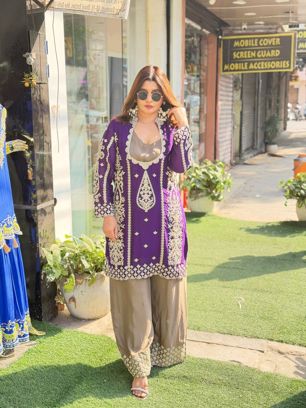 Article 1866 – Chinon 3-Piece Embroidered Cordset | Premium Festive Wear | Urban Closet