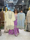 Article 1916 – Heavy Sharara Suit with Real Mirror Work & Dupatta | Sizes L–3XL