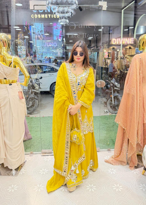 1957 heavy mirror sharara suit