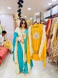 Article 1875 – Tissue Shimmer Palazzo Suit with Real Mirror & Cutdana Handwork