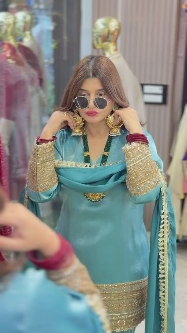 Code-2743 "DIWANA" Three Piece Farshi Salwar Suit