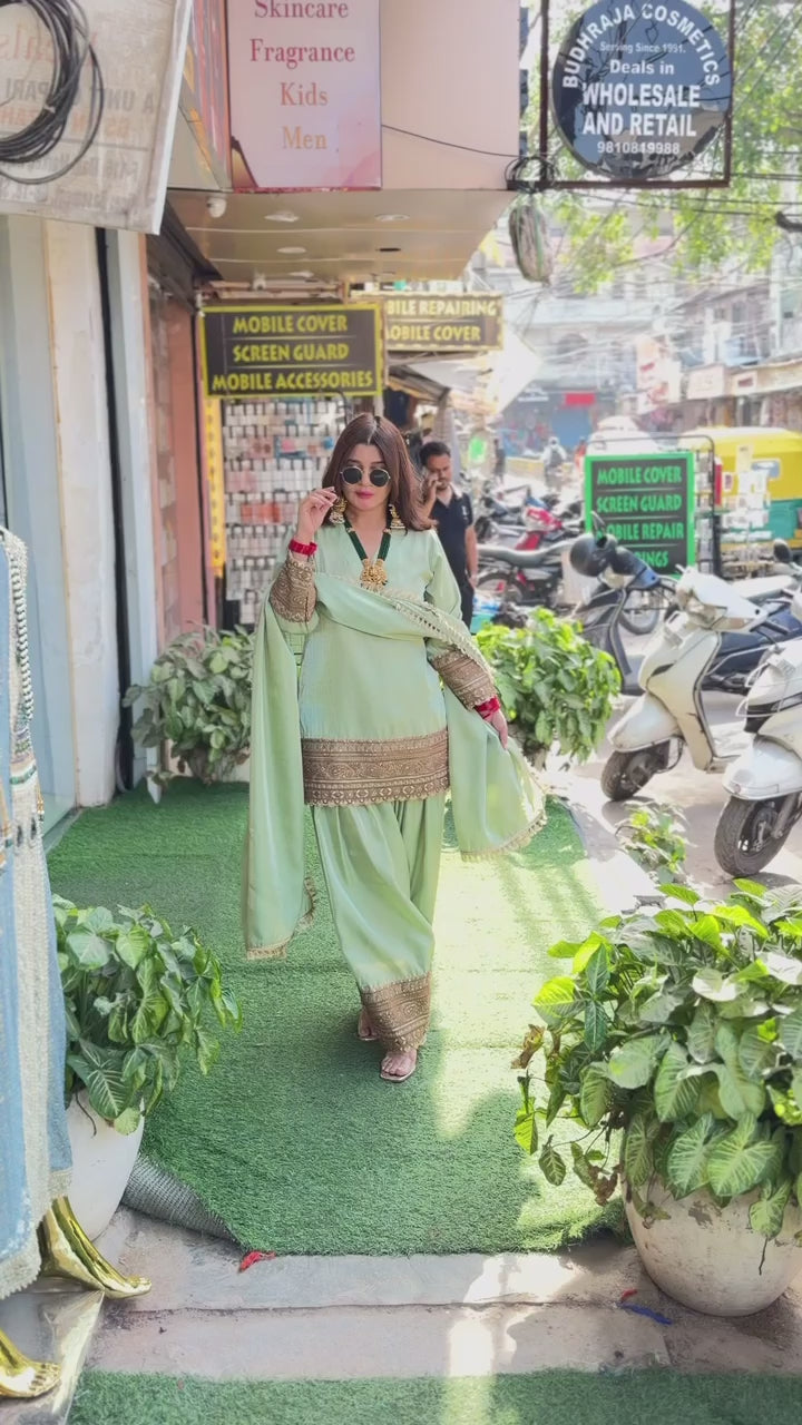 Code-2743 "DIWANA" Three Piece Farshi Salwar Suit