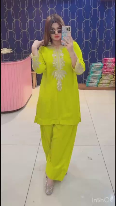 Article 1934 – Pure Crepe Farshi Salwar Suit with Zari Work | Urban Closet