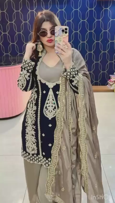 Article 1866 – Chinon 3-Piece Embroidered Cordset | Premium Festive Wear | Urban Closet