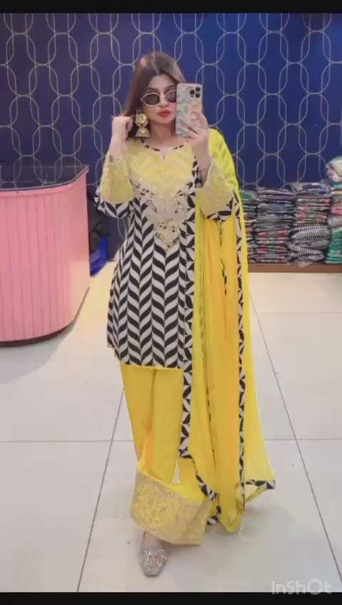 Article 1905 – Pure Crepe Farshi Salwar Suit with Zari Work | Designer Ethnic Wear | Sizes 40–46