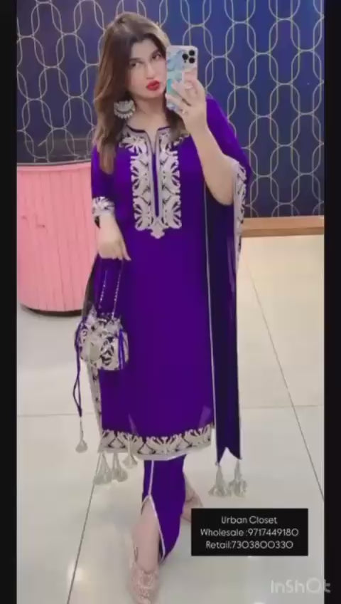 Article 1706 – Premium Embroidered Kaftan With Tassels | Urban Closet Exclusive