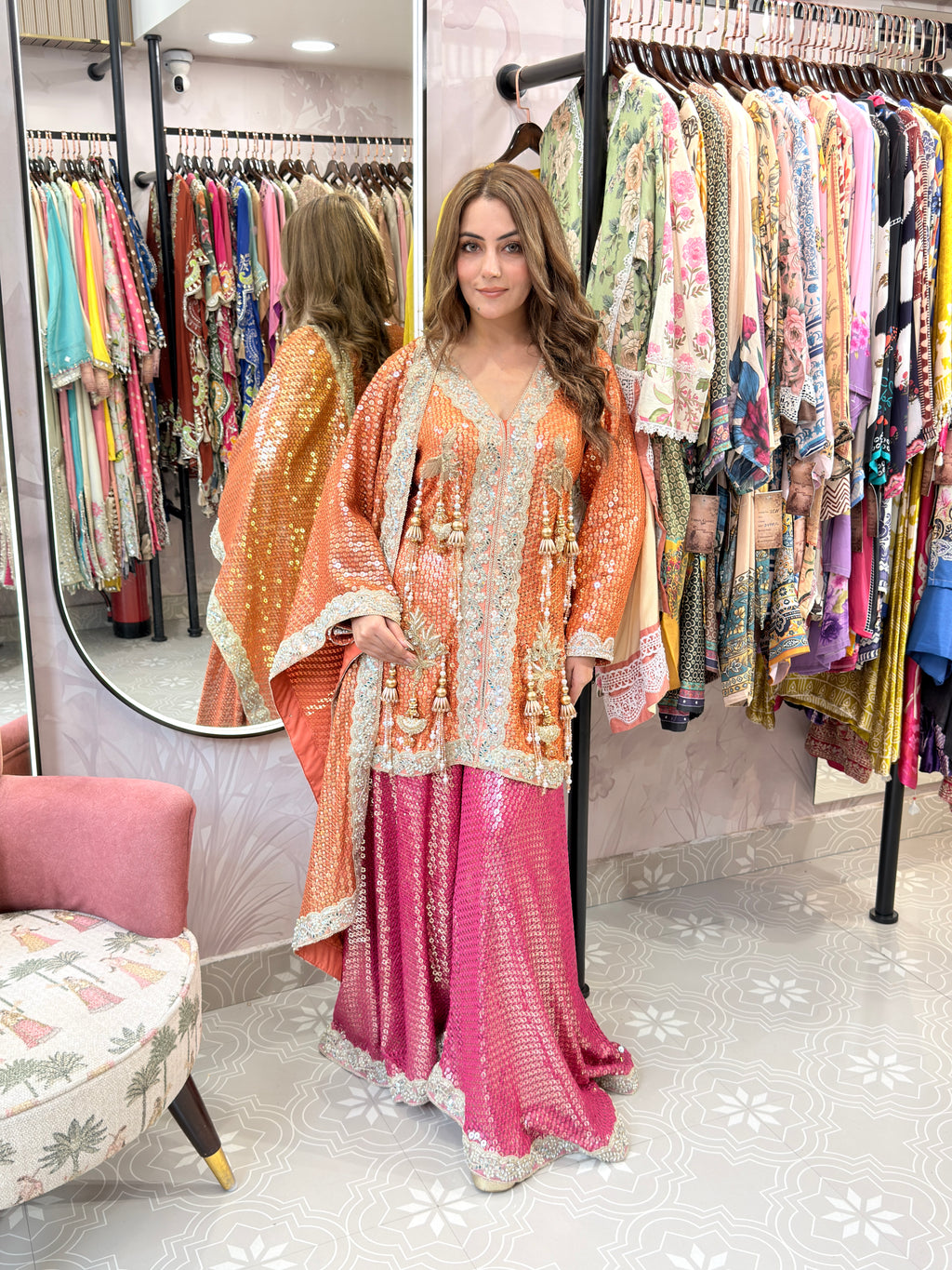 Urban closet luxe suit set with sharara