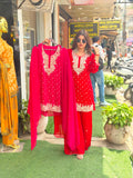 Pure chenon suit with original hand work