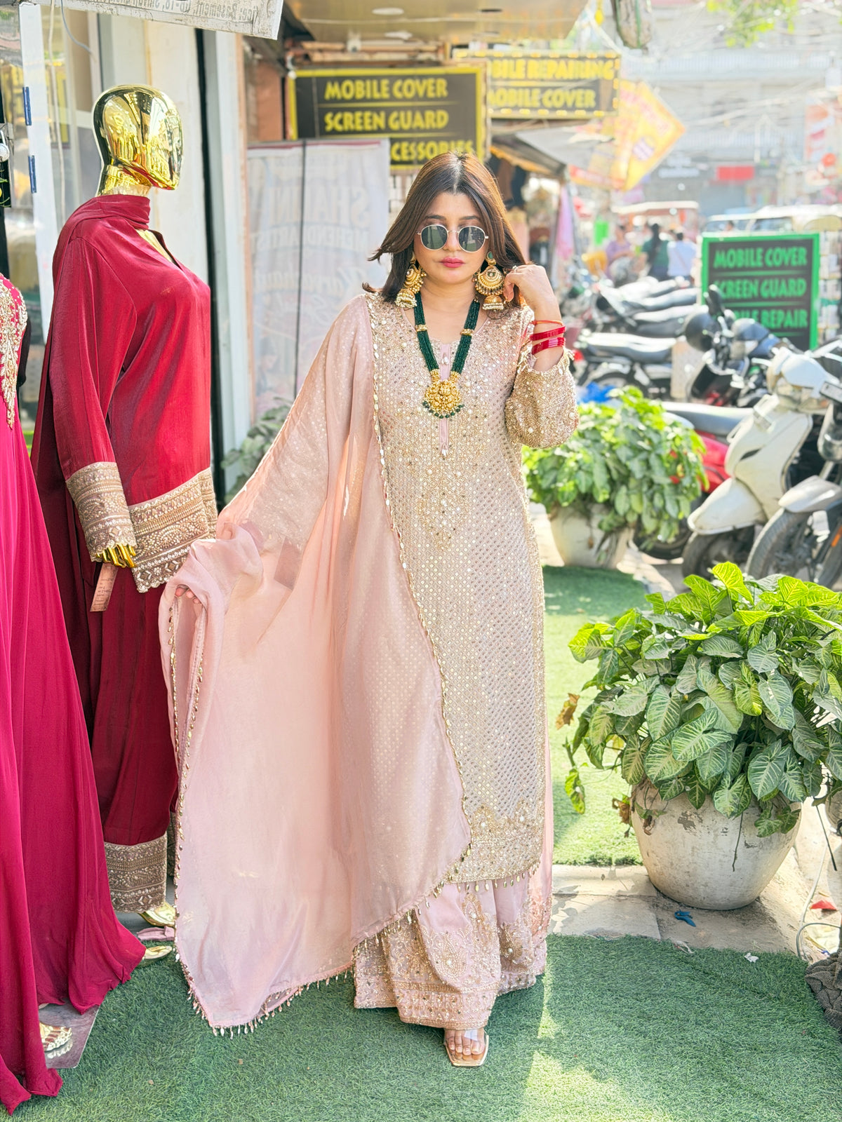 "Lishba" - Pakistani suit with beats work